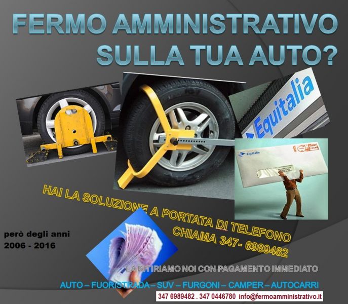 Acquistiamo auto in fermo amministrativo