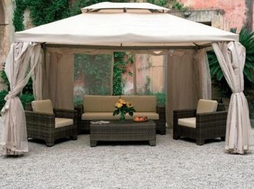 SET 4 TELI LATERALI PER GAZEBO SAHARA 3 X 3 CON ZANZARIERE