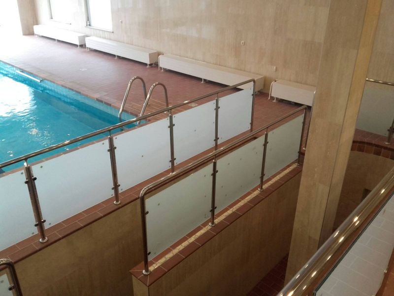 Parapetti in acciaio inox con vetri di sicurezza