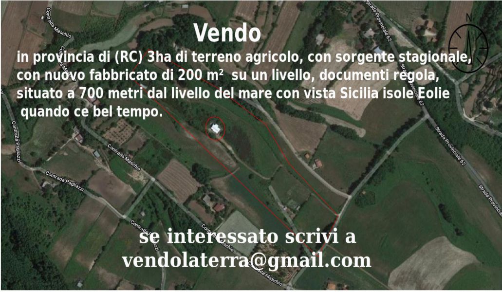 Vendo in provincia di (RC) 3ha di terreno agricolo