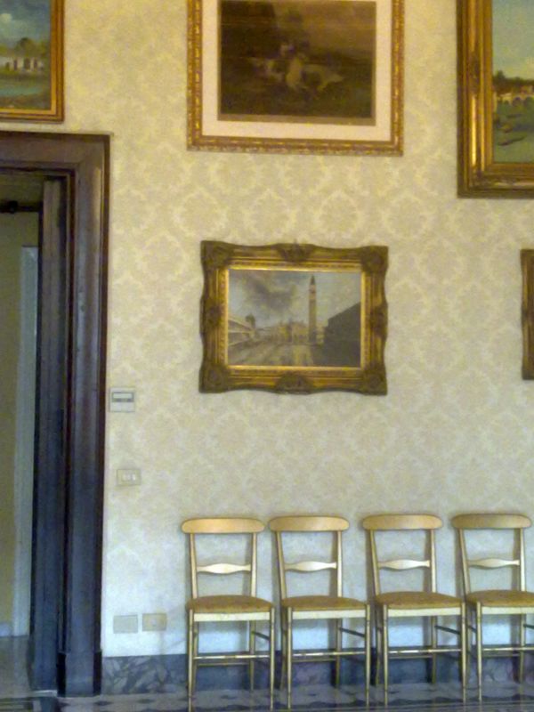 Sale per servizio fografico delimitati da affreschi a Roma Palazzo Ferrajoli