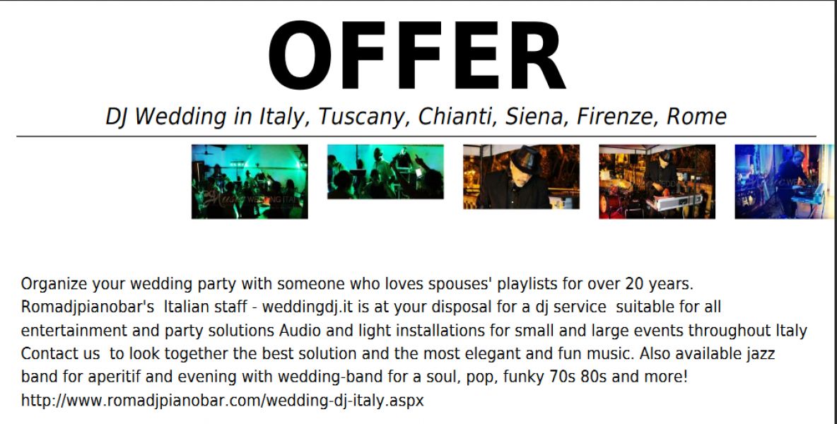 Wedding Dj Tuscany