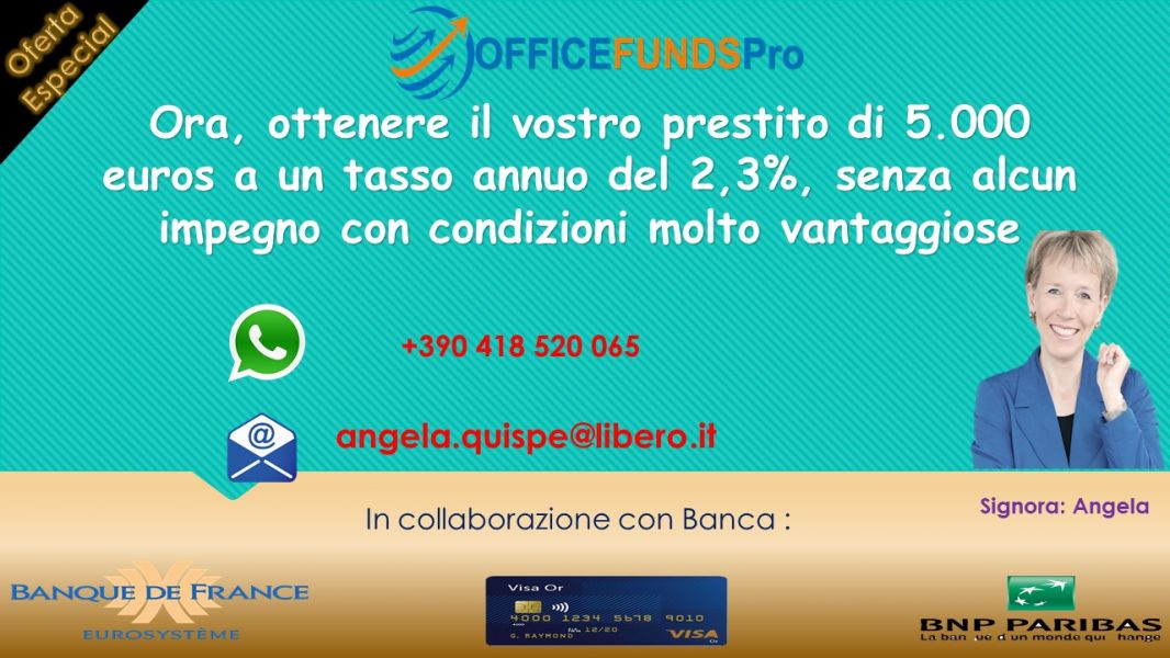  Avete bisogno di un prestito entro 48 ore Whtasapp: +390 418 520 065