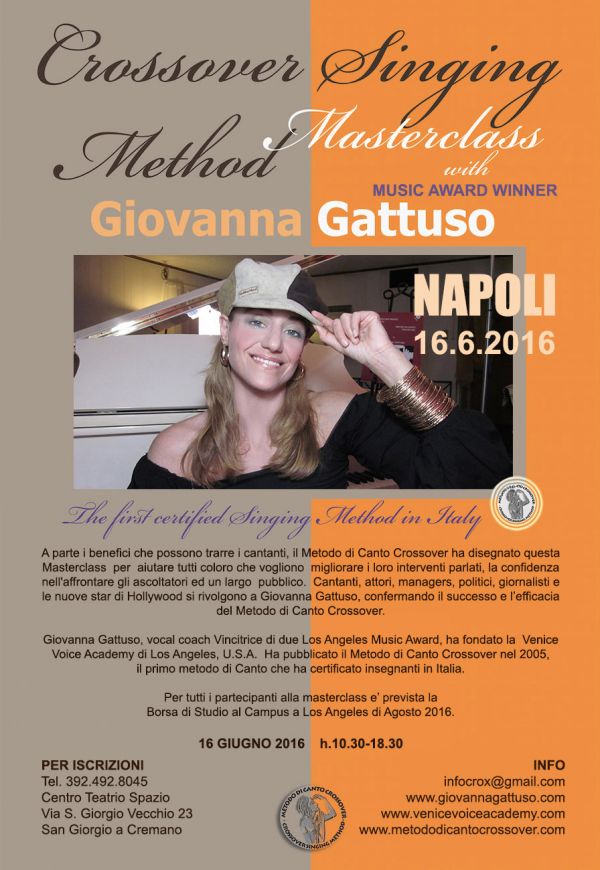 Workshop di CANTO  e TECNICA VOCALE - con Music Award Winner da Los Angeles