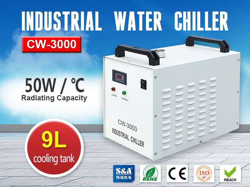 S&A Industrial Water Chiller CW-3000 for CNC Spindle Engraving Machines
