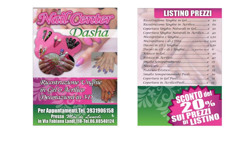 Manicure Pedicre Ricostruzione unghie