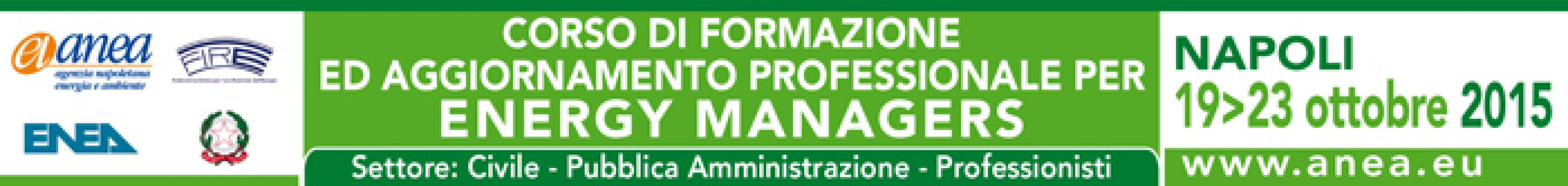 Corso di formazione ed aggiornamento professionale per Energy Managers