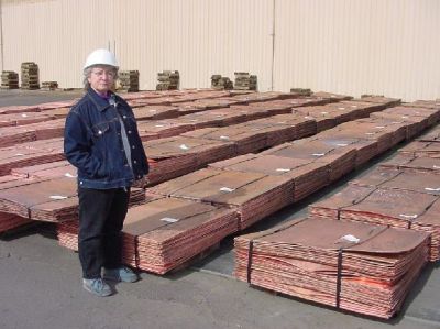 Catodo di rame 99. 9% / copper cathode 99. 9%