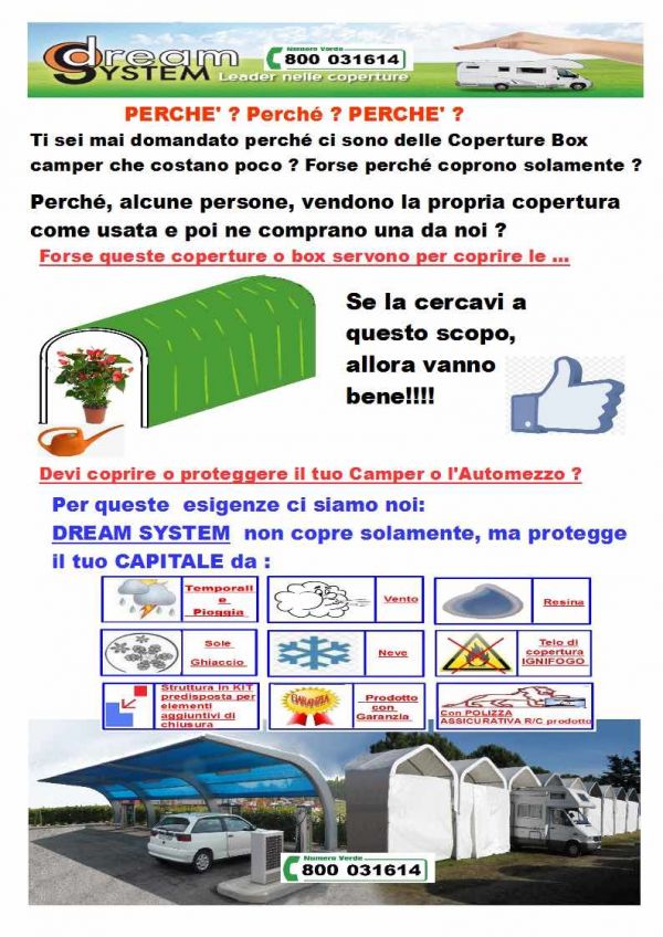 Coperture per camper e auto al miglior prezzo !!!