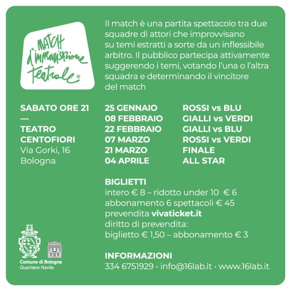 Match di improvvisazione teatrale Rassegna Amatori