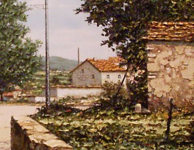 Vendo tela di Amedeo Borzone: Paesaggio